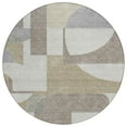 thumbnail image 2 of Addison Rugs Chantille Indoor/Outdoor Transitional Mid Century Khaki Washable Round Rug, 8' x 8', 2 of 6