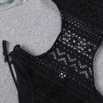 thumbnail image 4 of Women Hollow Out Strappy Bandage One Piece Bikini Swimsuit - Backless Halter Crochet Bathing Suit, 4 of 9