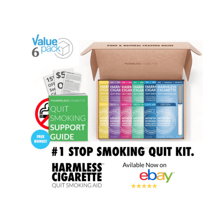 Naturally Effective Quit Smoking Aid / Alternative to Nicorette / Stop Smoking Product / #1 Habit Replacement / Satisfy & Reduce Cravings / FREE Support