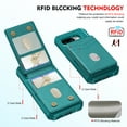 thumbnail image 2 of Allytechgroup Case Compatible with Mag-safe for Google Pixel 9A,RFID Blocking 2 in 1 Detachable PU Leather Magnetic Wallet Case with Credit Card Slots Kickstand Shockproof Cover, Green, 2 of 7