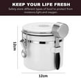 thumbnail image 2 of 304 SS Vacuum Sealed Container with Built-in Valve & Spoon Airtight Coffee Bean Jar, 2 of 4