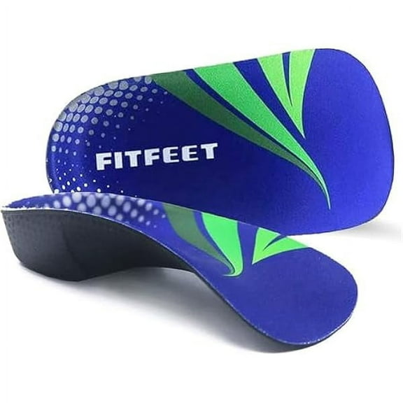USBSO FitFeet Orthotic Inserts 3/4 Length, High Arch Support Foot Insoles for Over-Pronation, Plantar Fasciitis, Flat Feet - Shoe Inserts for Walking, Running Men and Women
