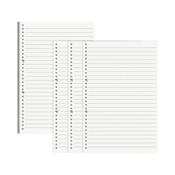 26 Holes Filler Paper 60 Sheets Detachable Loose Leaf Paper for