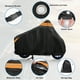 thumbnail image 3 of Cubierta de motocicleta de 75.98" Longitud, cubierta de motorbike impermeable para protección exterior contra lluvia, polvo y sol, color negro, 3 of 7