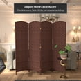 thumbnail image 2 of Red Lantern 6 ft. Tall Diamond Weave Fiber Room Divider - Dark Red - 4 Panel, 2 of 6