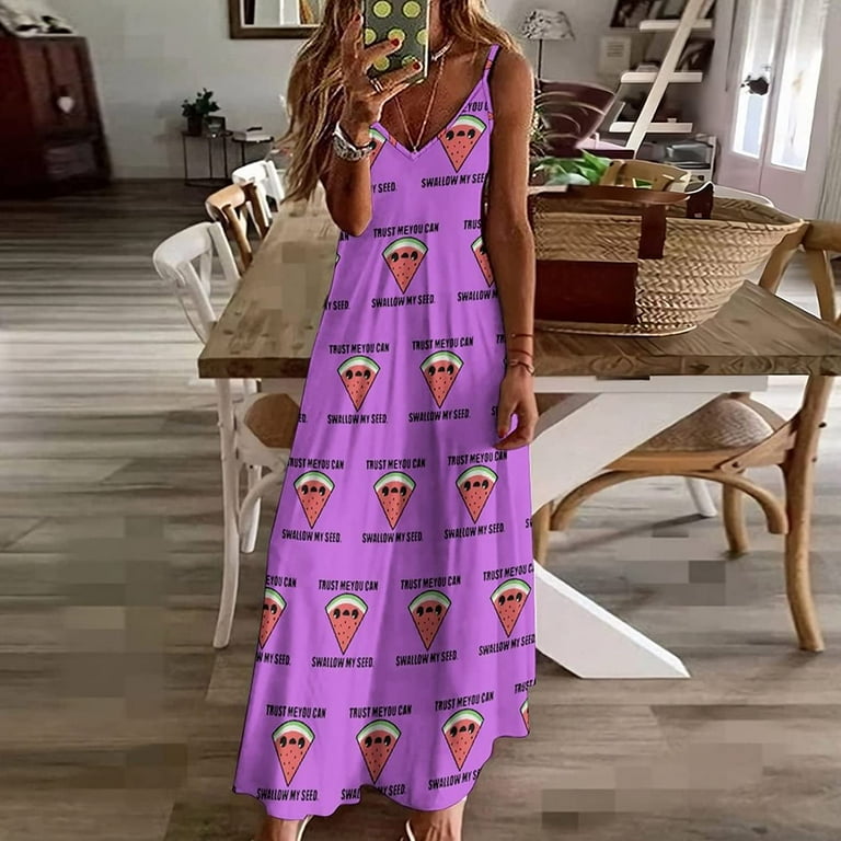 Trust Me You Can Swallow Seed Women s Sling Dress Casual Loose