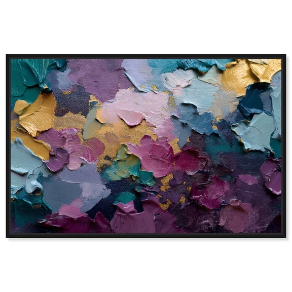 Amethyst Geode Canvas Print Abstract Wall Art by Art Remedy, Black Frame, 15 x 10