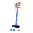 thumbnail image 2 of Aro de baloncesto para niños y con pelotas para regalos de niños y niñas soporte de baloncesto con bomba de aire para el patio trasero Azul, 2 of 8
