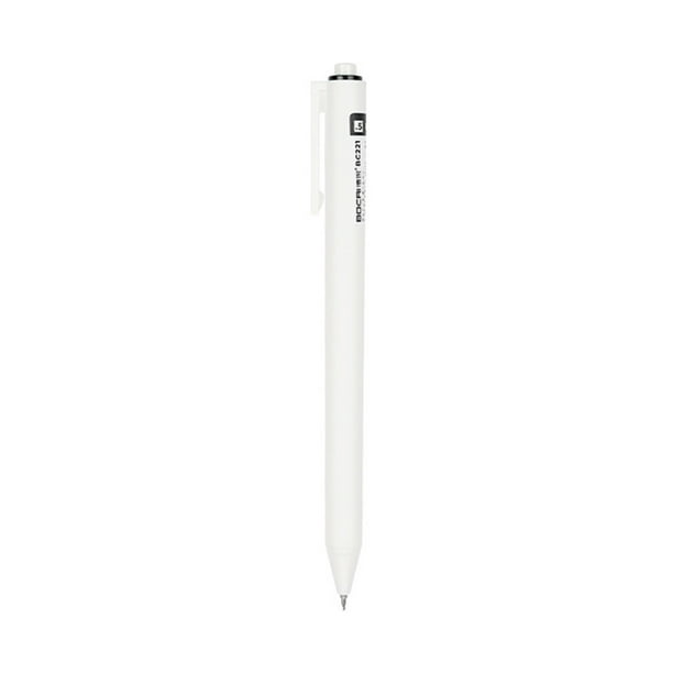 Pisexur Batería de cocina Bolígrafo negro de punta redonda de 0,5 mm para notas, capacidad de 1,2 ml, retráctil, para diario, material escolar de oficina, 6 unidades para la cocina del hogar