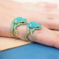 thumbnail image 6 of SmartBy Tree Frog Ring Good Detail Realistic Animal Smooth Polished Adjustable Open Ring Novelty Knuckle Ring Party Daily Lady Finger Jewelry, 6 of 6