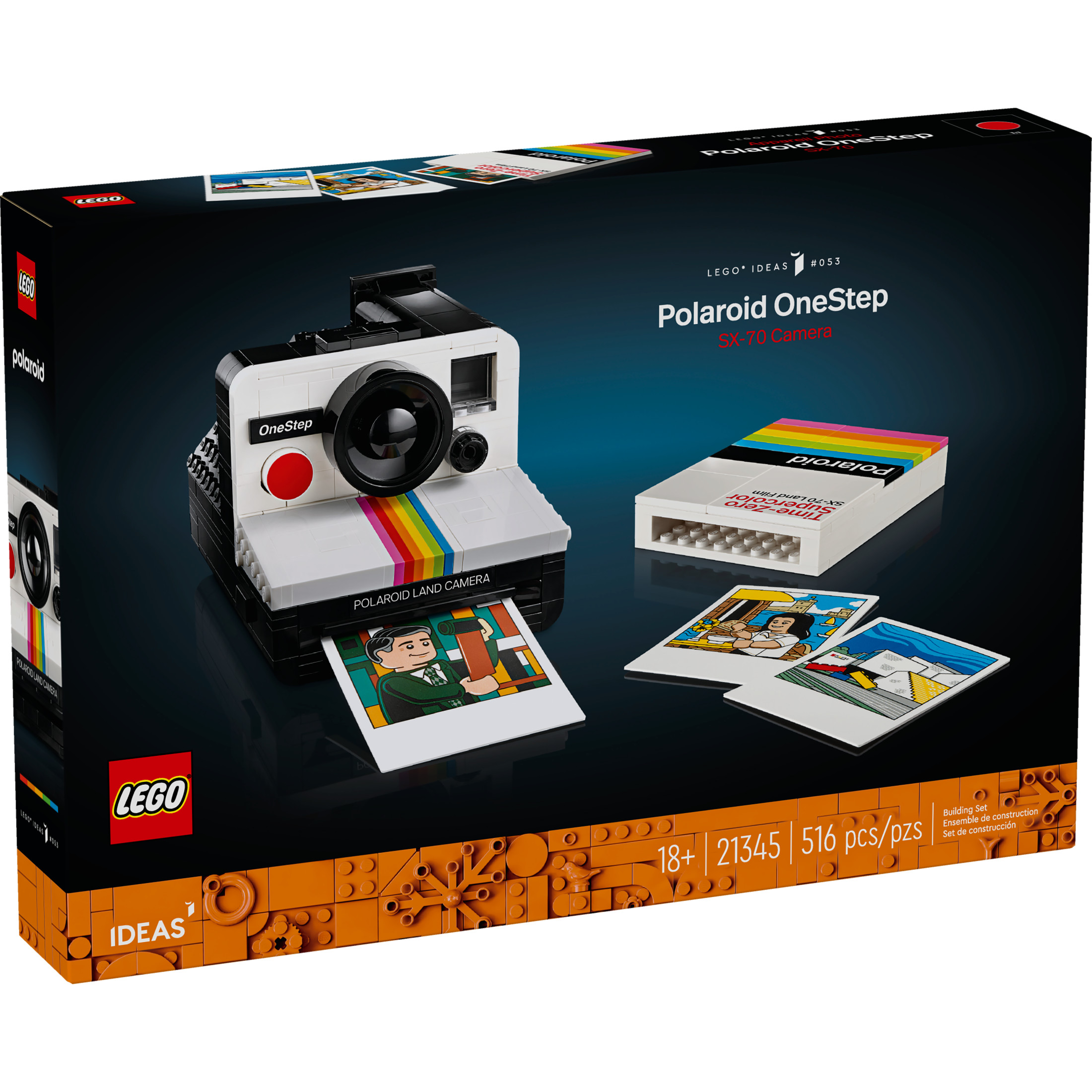 LEGO Ideas Cámara Polaroid OneStep SX-70 Set de Construcción - Modelo de Exhibición Coleccionable de Cámara Polaroid - Regalo para Graduación - Decoración para Habitación u Oficina para Amantes de la Fotografía - 21345 2