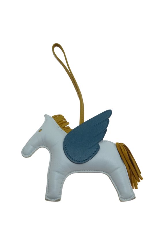 Pre-Owned Hermes Herms Rodeo Charm Pegasus MM Z Stamp 2021 Women's/Men's Anneu Milo Blue Plume