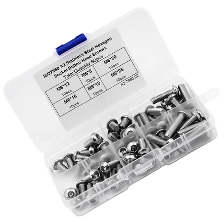 

Button Head Screws Socket Button Head Screws Stainless Steel 60 Pcs Office Appliance For Home