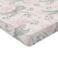 thumbnail image 2 of Ambesonne Shabby Flora Fitted Sheet 2 Pcs Set, Vintage Dragonfly, King, Pale Pink Pale Grey, 2 of 3