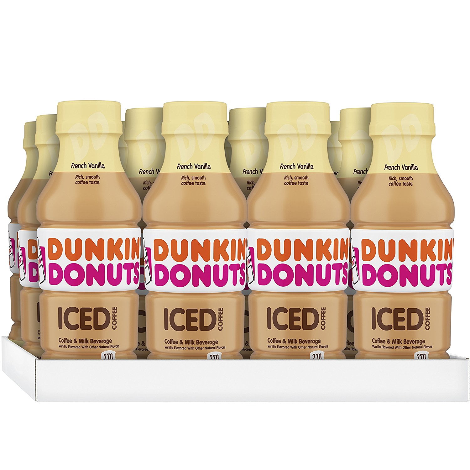 Dunkin' Donuts Bottled Ice Coffee French Vanilla 13.7 oz Bottles Pack