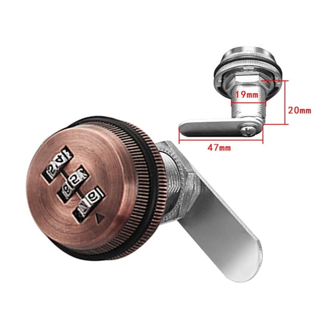 3 Digit Combination Cam Lock Keyless Password Lock Smart Cam Code Lock Zinc Alloy For Mailbox Cabinet Door Security Hardware