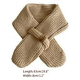 thumbnail image 3 of Splozh Toddler Winter Scarves Children's Scarf Comfortable Warm Solid Color Knitted Boys Girls Baby Neck Scarf Khaki,One Size, 3 of 3