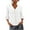 01 White, variant on Fewfanhot Womens Clothes Button Down T Shirts 3/4 Sleeve V Neck Tops Casual Summer Ladies Tees