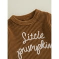 thumbnail image 6 of Suealasg Newborn Girl Boy Sweater Romper Baby Halloween Clothes 3 6 9 12 18 Months Infant Long Sleeve Letter Embroidery Knitted Sweater Bodysuit, 6 of 7