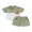 Green, variant on LMLYSoH Kids Boys Summer Clothes Outfits Contrast Color Short Sleeve Pocket Turn-Down Collar Tops Solid Color Shorts 2Pcs Suit