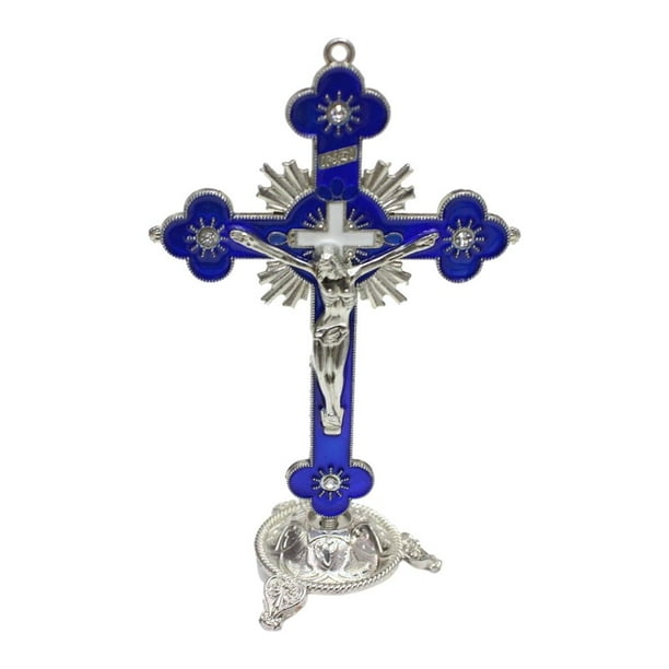 Estatuil de crucifijo de pie Jesucristo en estatua de cruz para Zulema Crucifijo de pie