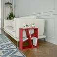 thumbnail image 2 of Ada Home Decor Furniture Burgundy 2 Tier Sada Modern Side Table, 2 of 5