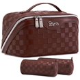 thumbnail image 1 of Bolsa organizadora de viaje para maquillaje BOYATU, juego de 3 piezas, impermeable, 1 of 8