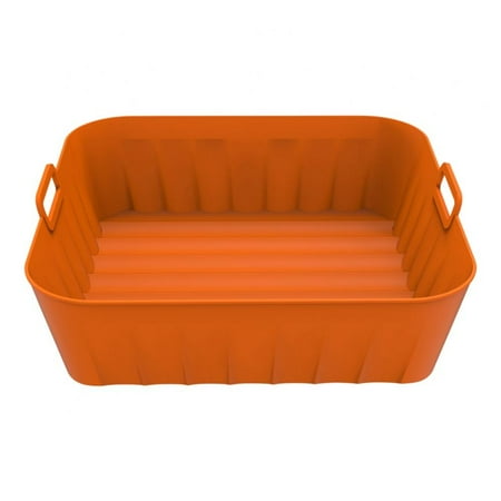

Air Fryer Silicone Pot 8.3inch Square Easy Cleaning Air Fryer Accessories with Handle Heat Resistant Gloves Silicone Brush Food Safe Reusable Silicone Liners Replacement of Parchment Paper