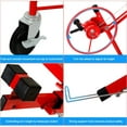 thumbnail image 4 of Drywall Lift 11FT Heavy Duty Drywall Panel Hoist Professional Jack Lifter Sturdy Rolling Lockable Caster Wheels Lifter Construction Tool, 150LB Capacity, Red, 4 of 8