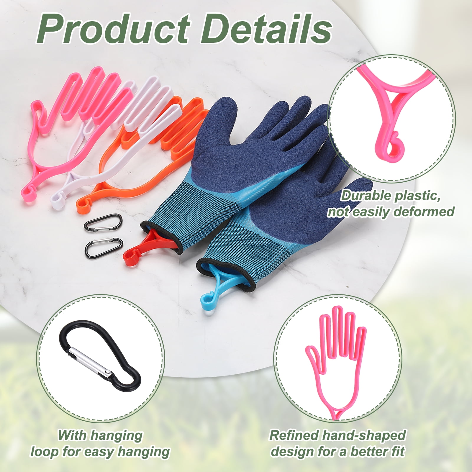 Uxcell Golf Gloves Stretcher, 6 Pcs Plastic Keeper Support Rack Holder Dryer Hanger Frame with Hanging Hooks for Men Women Sports Gloves Maintenance, Pink