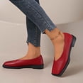 thumbnail image 4 of Purcolt Flats for Women Trendy Casual PU Leather V-Cut Square Toe Slip On Ballet Shoes Lightweight Comfort Soft Sole Dress Shoes for Walking Work Office, 4 of 9