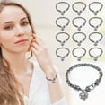 thumbnail image 2 of Wioihee Family Members Heart Bracelets Silver Vintage Carved Chain Bracelets, Charm Bracelet Gifts for Women Mom/Daughter/Grandma/Sister, 2 of 3