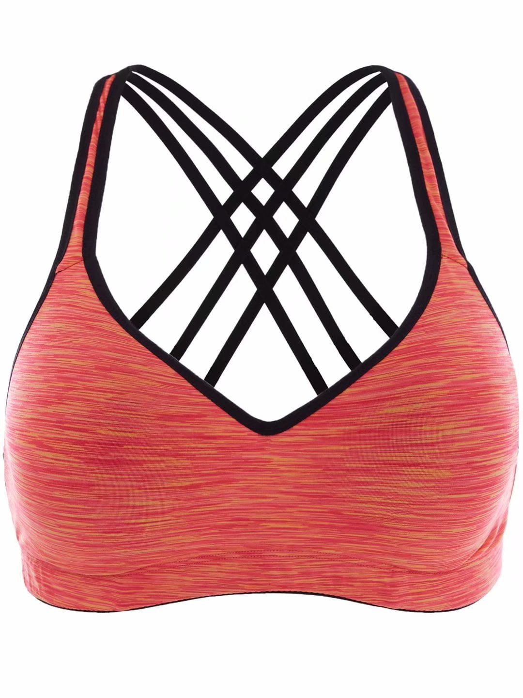 Charmo Charmo Womens Active Cross Back Sports Bras Mid