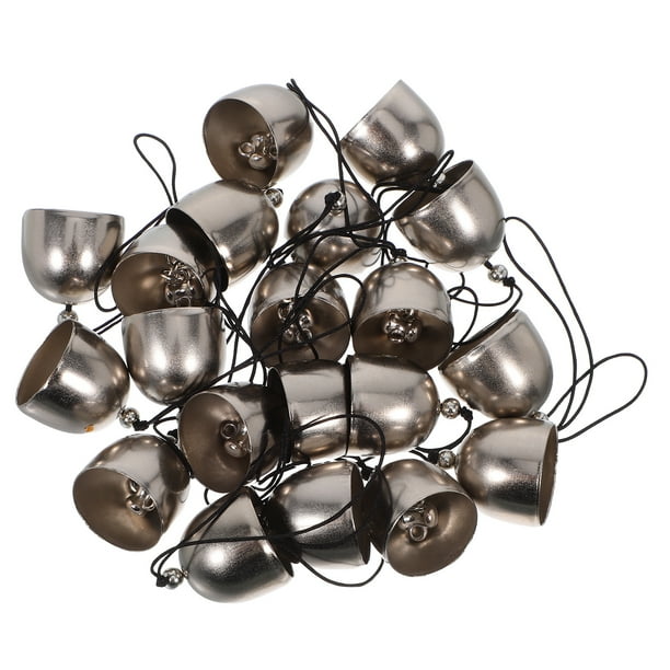 20 mini campanillas de aleación para manualidades, colgantes para árbol de Navidad, puertas, ventanas, campanillas de viento y decoración de jardín.
