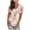 Pink, variant on Youyipin Womens Tops Chiffon Blouses Dressy Casual Tops Summer Tunics V Neck Business Short Sleeve Shirts for Women