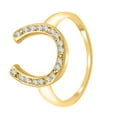 thumbnail image 3 of 0.25 Ct. Diamond Horse Shoe ring In 10K Solid Rose, White & Yellow Gold, 3 of 5