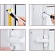 thumbnail image 3 of F Cerraduras de seguridad, limitador de rotación de ventanas con tornillos, pestillos blancos para ventanas, cerraduras bloqueadoras de marco para varias puertas y ventanas y segu, 3 of 5