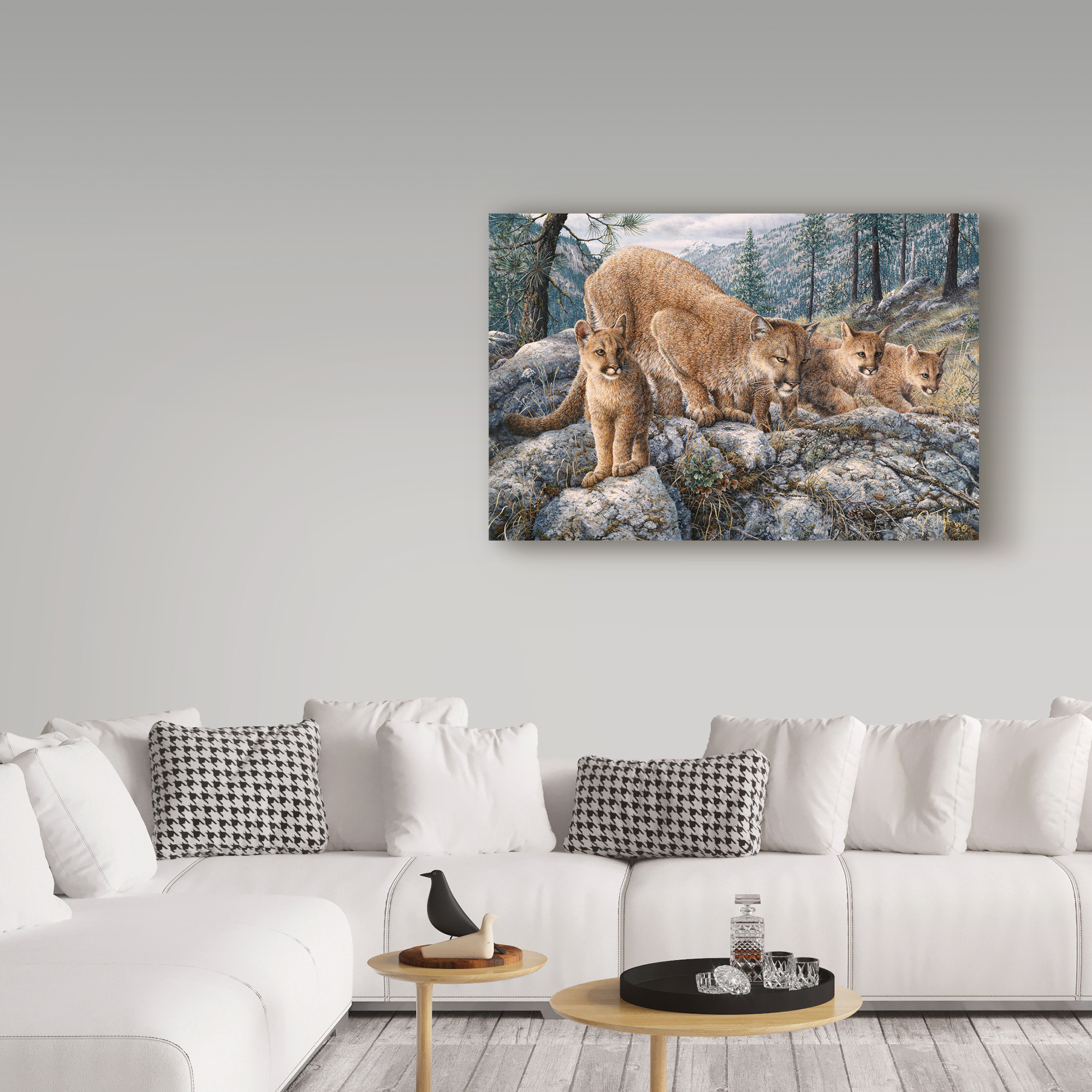 Trademark Fine Art 'Cat Family' Canvas Art by Jeff Tift