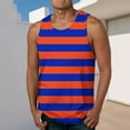 thumbnail image 4 of Lmnyox Striped Tank Tops for Men Casual Fashion Athletic T Shirt Crew Neck Sleeveless Workout Sport Shirts, 4 of 5