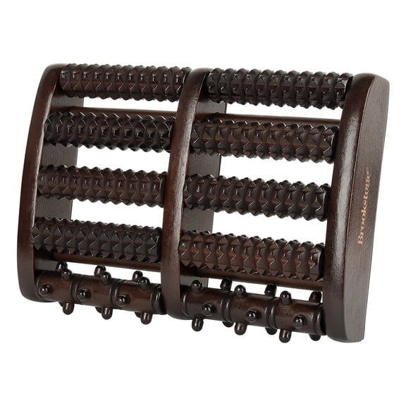 Brookstone Wooden Foot Massager, Large, Brown, WL1171-BRA