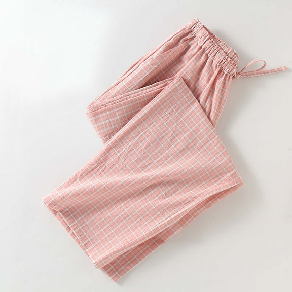 ALLLIST Women's Pajamas Plaid Pants Bottoms Pink Comfortable Home Clothes Women's Loungewear