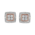 thumbnail image 2 of 10K Yellow, White, and Rose Gold Plated Sterling Silver Diamond Accent Earrings (I-J, I3), 2 of 7