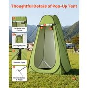 VEVOR Portable Camping Toilet, 330 lbs Load Capacity, Folding Camping Toilet with Pop-Up Privacy Tent
