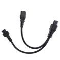 thumbnail image 1 of Y enchufe de alimentació del divisor y iec 320 c6 macho a c13 c5 aislamiento de cable de alimentación femenina para portátiles de portátiles monitorios, 1 of 7
