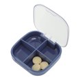 thumbnail image 6 of Unique Bargains 1 Pc Pill Case 4 Grid Portable Pill Box Blue, 6 of 6