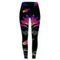 thumbnail image 4 of JAKANYQ Women's Leggings Carnival Colorful Feather Print Casual Sports Yoga Pants Fashion Leggings Slim-Fitting, 4 of 4