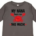 thumbnail image 4 of Inktastic Nana Loves Me Grandson Boys or Girls Long Sleeve Toddler T-Shirt, 4 of 5