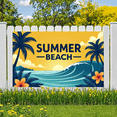 thumbnail image 5 of Tropical Theme Summer Beach Scenic Design Vacation Beach Banner Holiday Decorative for Outdoor Party Summer Event Seaside Celebration, 5 of 9