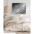 thumbnail image 3 of Black Grey Ombre Wall Art for Living Room,Canvas Picture Wall Decor for Bathroom Bedroom,Modern Geometric Abstract Aesthetic Cream Painting Artwork for Office Hallway Dining Room Decor 24"x32", 3 of 8
