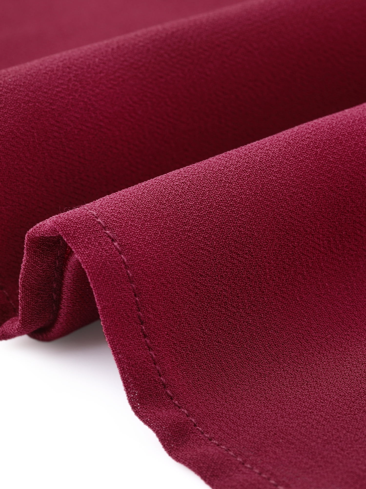 DARING DIVA Women's Plus Chiffon Pleated Front 3/4 Sleeve Top 3X Burgundy